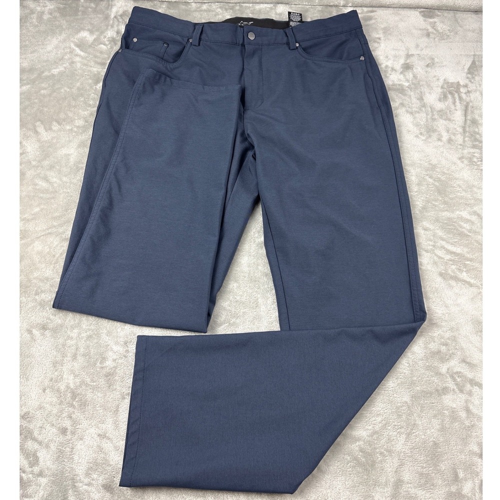 Greg Norman Mens Navy Blue 5-Pocket Performance Golf Pants 36x32 Stretch